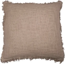 Linen & More sierkussen Lioni taupe 45 x 45 cm