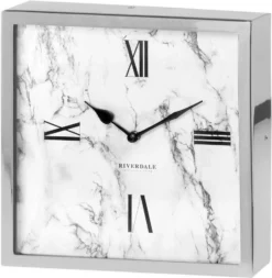 Riverdale Tafelklok Chuck Zilver 25 X 5 X 25 Cm