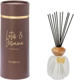 Riverdale Geurstokjes Marley Lotus & Jasmine Bruin 200 Ml