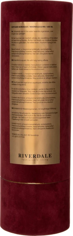 Riverdale Geurstokjes Eternity Magnolia & Iris Rood 200 Ml -Decori Meubelen Winkel 8717318212439 3 scaled