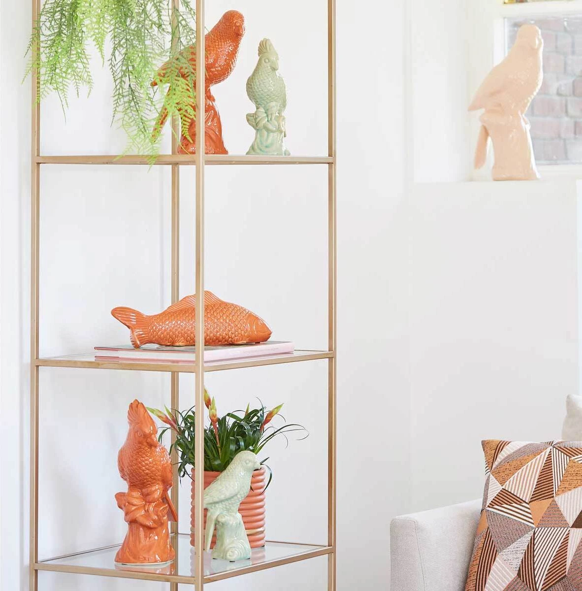 Riverdale Beeld Papegaai Mylo Groen 13,3 X 9,1 X 21 Cm 2 Riverdale Beeld Papegaai Mylo Groen 13,3 X 9,1 X 21 Cm - Afbeelding 2