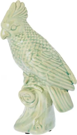 Riverdale Beeld Papegaai Mylo Groen 13,9 X 9,5 X 24,1 Cm