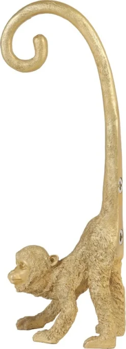 Light & Living Wanddecoratie Monkey Goud 16,5 X 14,5 X 45,5 Cm