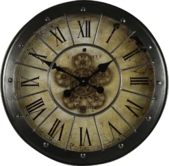 Countryfield Wandklok Grant Grijs D 59,5 H 7,8 Cm