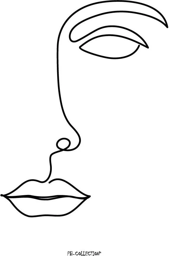 PB-Collection Schilderij Half Face Wit 30 X 40 X 2 Cm 1 PB-Collection Schilderij Half Face Wit 30 X 40 X 2 Cm