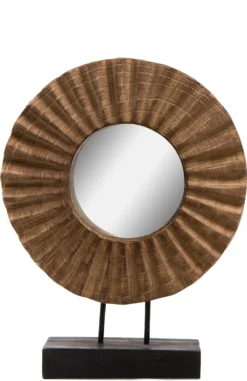 House Of Nature Spiegel Op Voet Svolves Naturel 41 X 31 X 10 Cm