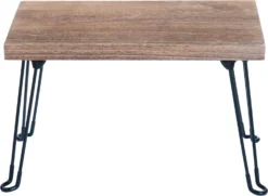 House Of Nature Bijzettafel Tavan Naturel / Zwart 54 X 28 X 36 Cm