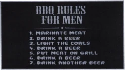 MD Entree Droogloopmat BBQ Rules For Men 67 X 120 Cm