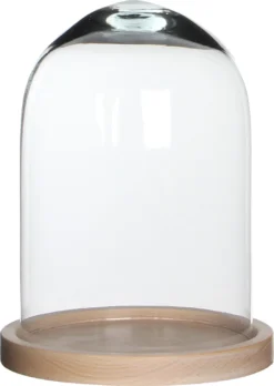 Mica Decorations Stolp Met Schotel Hella Bruin/transparant D 17 H 23 Cm