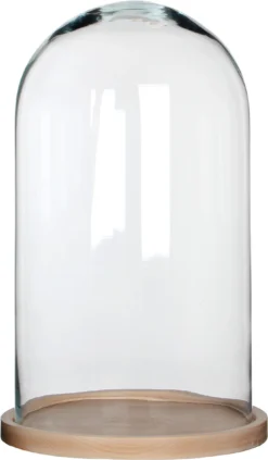 Mica Decorations Stolp Met Schotel Hella Bruin/transparant D 23 H 38 Cm