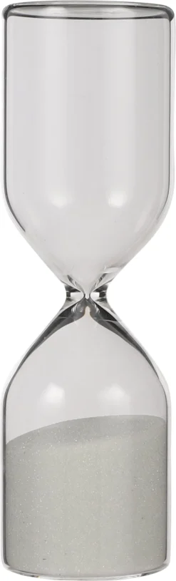 Mica Decorations Beeld Zandloper Wit D 4,5 H 15 Cm