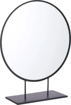 Mica Decorations Spiegel Zwart D 35 H 42 Cm