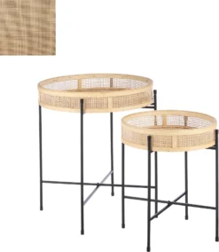 Mica Decorations Bijzettafel Leandro Zwart D 45 H 53 Cm