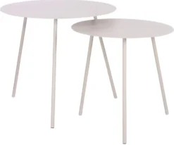 Mica Decorations Bijzettafel Pontus Beige D 55 H 45 Cm