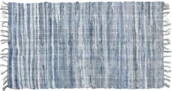 H&S Collection Vloerkleed Blauw 74 X 37 X 3,5 Cm