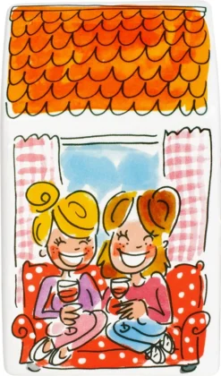 Blond Amsterdam Spaarpot Even Bijkletsen 8 X 8 X 14 Cm -Decori Meubelen Winkel 8719416020497 3