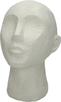 HD Collection Beeld Hoofd Blanco Wit 18,5 X 16 X 22,8 Cm