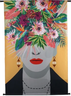 HD Collection Wandkleed Face Flowers Multi 105 X 136 Cm