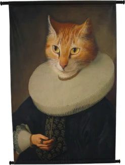 HD Collection Wandkleed Kat Bruin 111 X 83 Cm