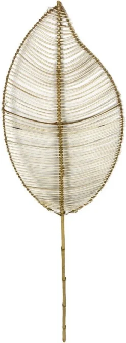 Dijk Natural Collections Wandhanger Blad Naturel / Wit 30 X 1,8 X 118 Cm