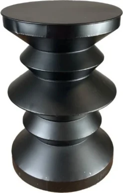 Dijk Natural Collections Bijzettafel Zwart D 38,5 H 54,5 Cm