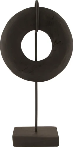 Dijk Natural Collections Beeld Cirkel Zwart 22 X 10 X 44 Cm