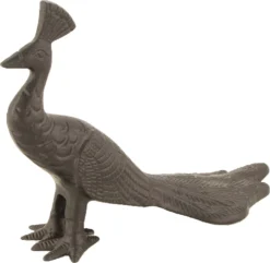 Dijk Natural Collections Beeld Pauw Zwart 21,5 X 8 X 17 Cm