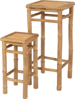 Intratuin Bijzettafel Tropisch Naturel 35 X 35 X 76 Cm -Decori Meubelen Winkel 8720196000531 4