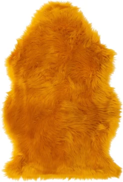 Intratuin Schapenvacht Imitatiebont Geel 90 X 58 Cm