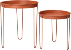 Intratuin Bijzettafel Tray Terracotta D 32 H 34 Cm -Decori Meubelen Winkel 8720196038206 03