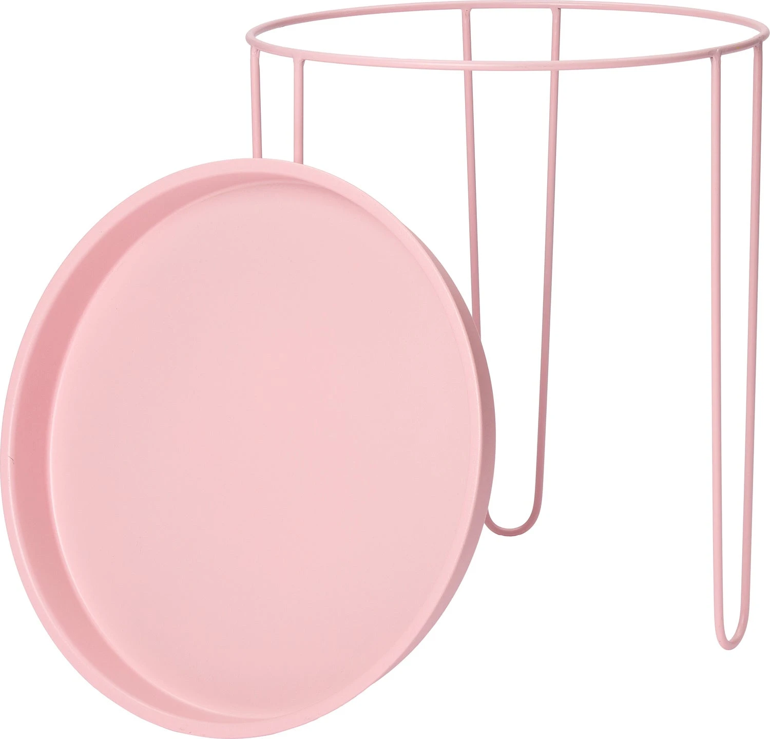 Intratuin Bijzettafel Tray Roze D 32 H 34 Cm 2 Intratuin Bijzettafel Tray Roze D 32 H 34 Cm - Afbeelding 2
