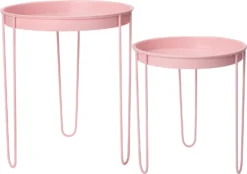 Intratuin Bijzettafel Tray Roze D 39 H 45 Cm -Decori Meubelen Winkel 8720196038299 03
