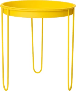 Intratuin Bijzettafel Tray Geel D 39 H 45 Cm