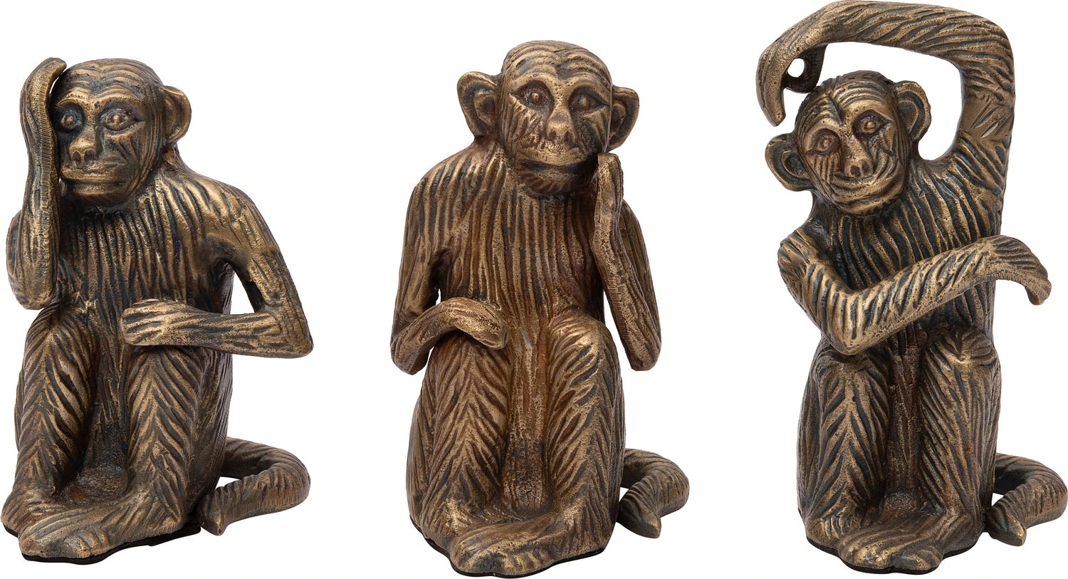 Intratuin Beeld Aap Jip Goud 13 X 9 X 17 Cm 2 Intratuin Beeld Aap Jip Goud 13 X 9 X 17 Cm - Afbeelding 2