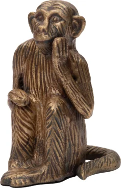 Intratuin Beeld Aap Jip Goud 13 X 9 X 17 Cm