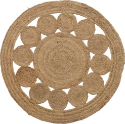 Intratuin Vloerkleed Flora Naturel D 120 Cm -Decori Meubelen Winkel 8720196071814 1 1