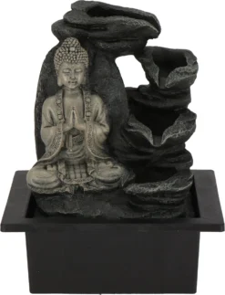 Intratuin Waterornament Kamisu Boeddha Grijs 21 X 17,5 X 25 Cm