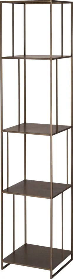 Intratuin Kast Goud / Bruin 38 X 38 X 185 Cm