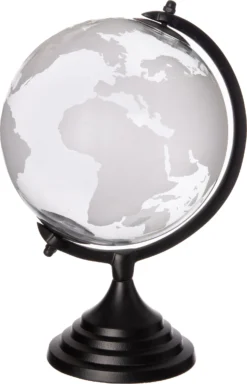 Intratuin Wereldbol Juub Transparant / Zwart 22 X 20 X 32 Cm