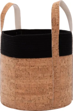 Intratuin Opbergmand Xue Zwart / Naturel D 30 H 30 Cm