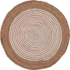 Intratuin Vloerkleed Miyuki Naturel / Wit D 90 Cm