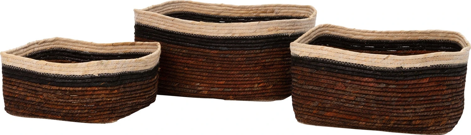 Intratuin Opbergmand Didi Naturel / Zwart / Bruin D 38 H 19 Cm 2 Intratuin Opbergmand Didi Naturel / Zwart / Bruin D 38 H 19 Cm - Afbeelding 2