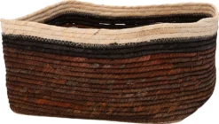 Intratuin Opbergmand Didi Naturel / Zwart / Bruin D 38 H 19 Cm