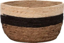 Intratuin Opbergmand Didi Naturel / Zwart / Bruin D 36 H 22 Cm