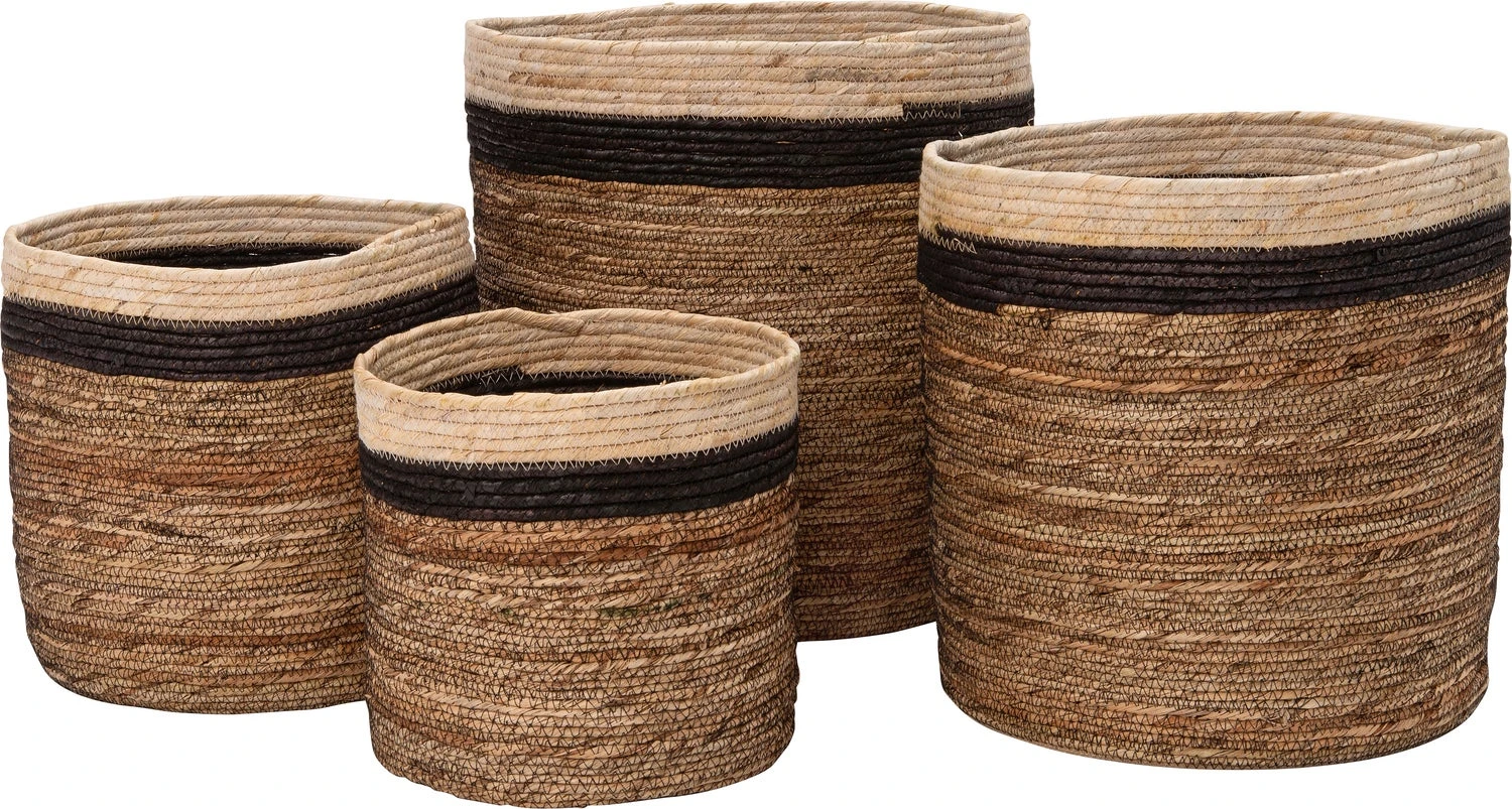 Intratuin Opbergmand Pipa Naturel / Zwart / Bruin D 28 H 27 Cm 2 Intratuin Opbergmand Pipa Naturel / Zwart / Bruin D 28 H 27 Cm - Afbeelding 2