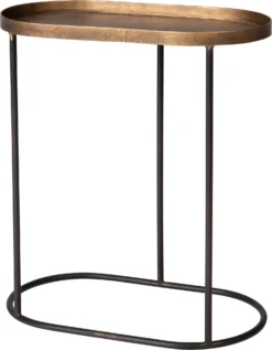 Intratuin Bijzettafel Coen Goud / Zwart 40,5 X 22,5 X 45 Cm