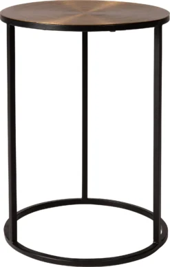 Intratuin Bijzettafel Gorodo Goud / Zwart D 33 H 45 Cm