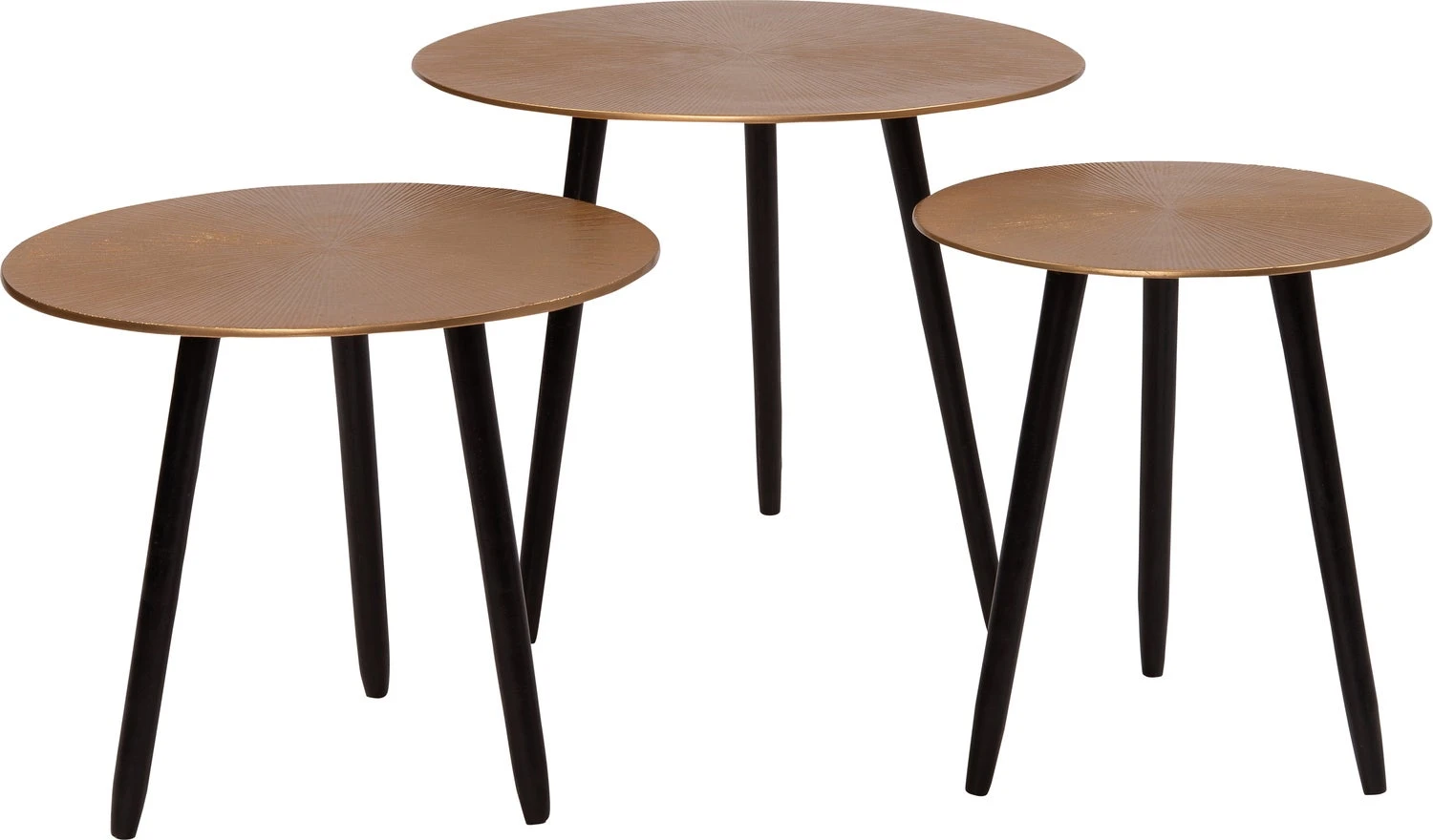 Intratuin Bijzettafel Riley Goud / Zwart D 40 H 35 Cm 2 Intratuin Bijzettafel Riley Goud / Zwart D 40 H 35 Cm - Afbeelding 2