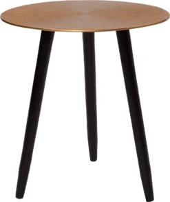 Intratuin Bijzettafel Riley Goud / Zwart D 40 H 35 Cm