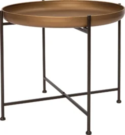 Intratuin Bijzettafel Giulio Zwart / Goud D 51 H 45 Cm